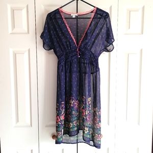 Urban outfitters kimchi & blue sheer dress purple xs